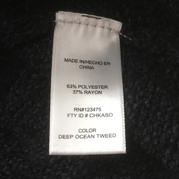 Ellen Tracy Deep Ocean Tweed Sweater New with Tags - Picture 4 of 8